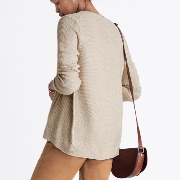 Madewell Riverside Texture Sweater in Marled Flax - Picture 2 of 8